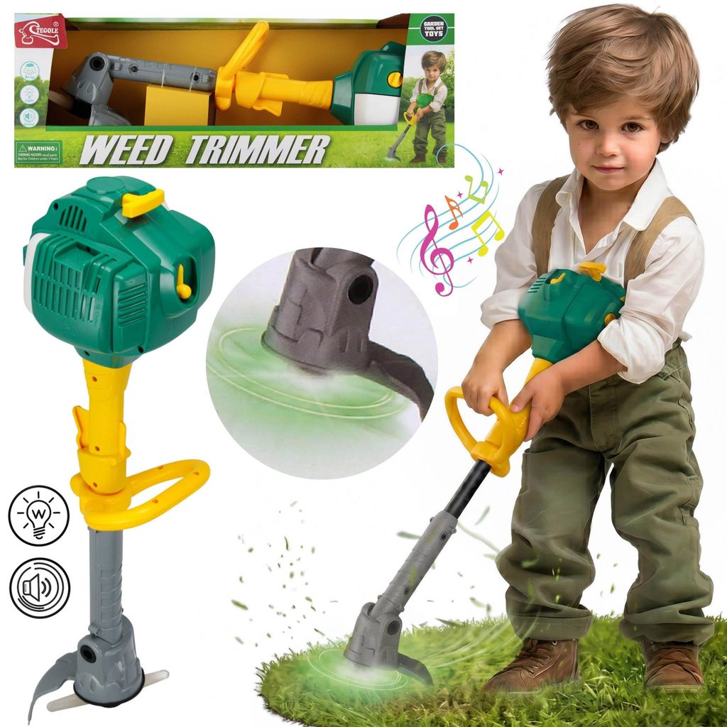 Kinder Rasenmäher Spielzeug, interaktives Gartenspielzeug „Kleiner Gärtner“, mit Geräuschen und Licht, ab 3 Jahren