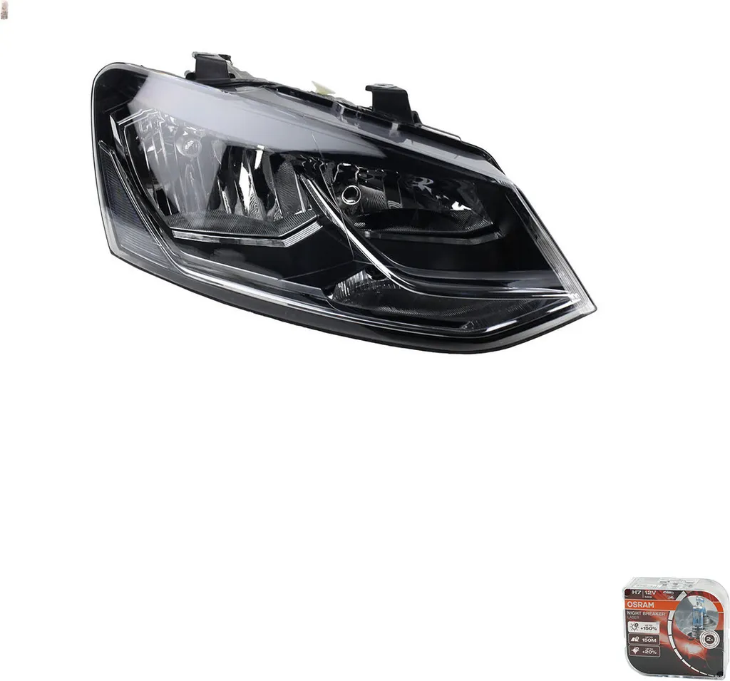 Faro Destro VW Polo 6R 6C Johns + Osram Night Breaker Laser 6C1941006B