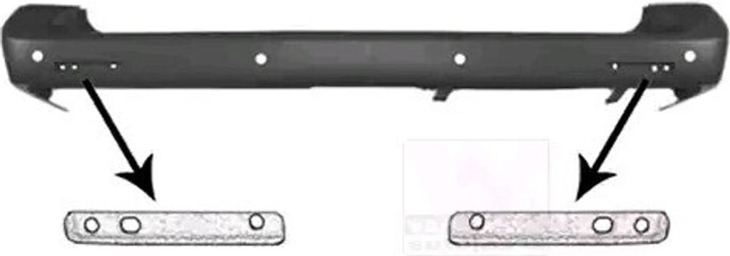 VAN WEZEL Heckstoßstange Stoßfänger Hinten für VW Transporter V Bus (7HB, 7HJ, 7EB, 7EJ, 7EF, 7EG, 7HF, 7EC) Multivan V (7HM, 7HN, 7HF, 7EF, 7E...