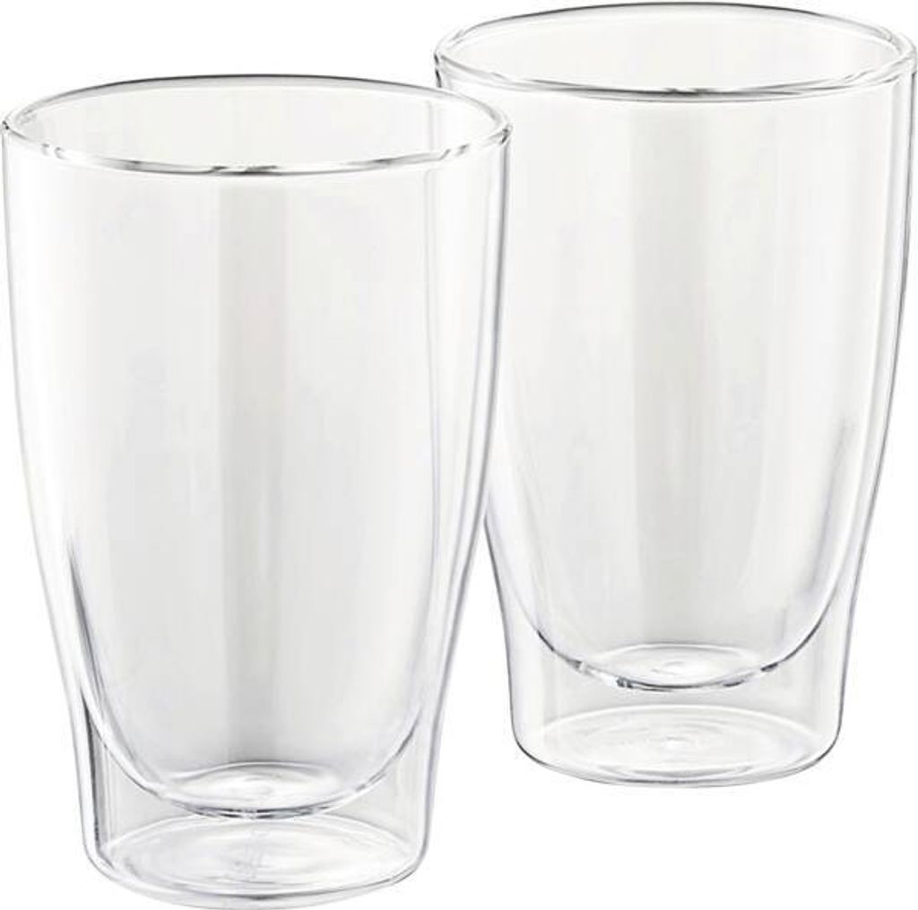 Tchibo Macchiato-Gläser Latte Macchiato Gläser 2er Set Höhe ca. 13 cm, Ø ca. 8,5 cm Hitzebeständiges Borosilikatglas