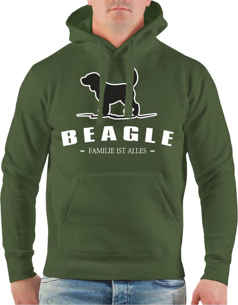 Herren Kapuzenpullover Beagle - Familie ist alles
