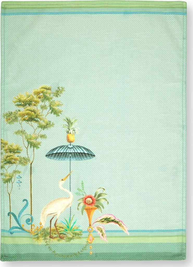 PIP STUDIO Jolie Heron Geschirrtuch Big Blue 50x70 cm Produktbild 