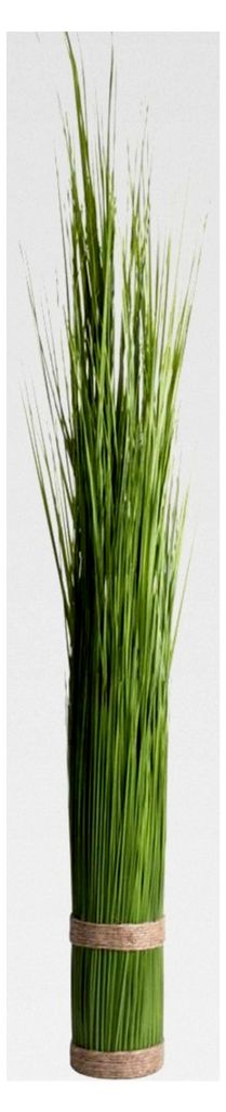 künstliches Grasarrangement auf rundem Sockel mit Bastband (ca. 120 cm)