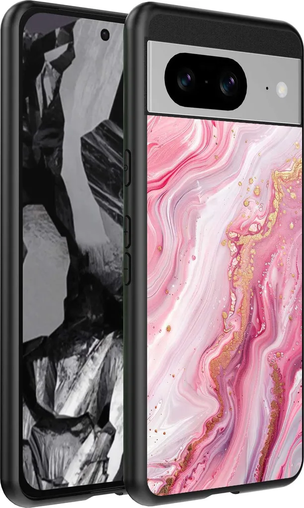 Custodia Protettiva Google Pixel 8A TPU Marmo Rosa | Smartphonica - 1