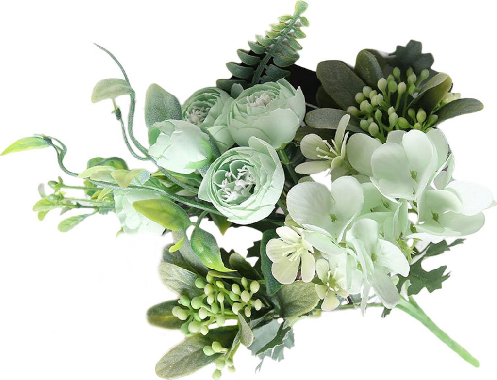 Künstliche Blume, realistisch, kein Gießen, lichtecht, Kunstseide, gut aussehender Blumenstrauß aus gefälschter Rose, für das Wohnzimmer