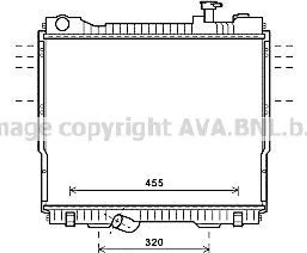 Radiateur moteur AVA DN2418 OE 21400MB41A pour Nissan Cabstar NT400