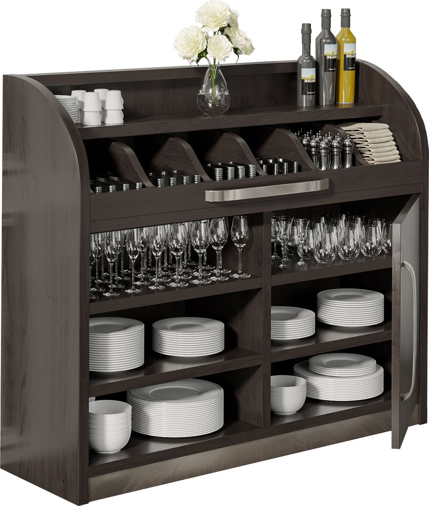 LEA | Besteckschrank | B110cm x H105 | Wenge-Schwarz | Produktbild 