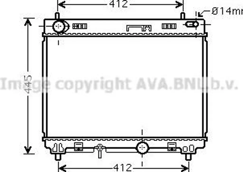 Radiateur de refroidissement eau pour Toyota Yaris - Modèle AVA TO2358