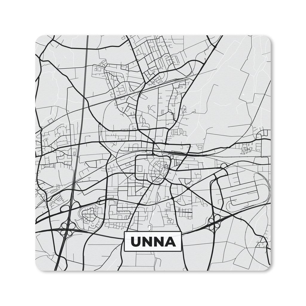 MuchoWow Mauspad Mousepad Deutschland - Stadtplan - Unna - Karte 20x20 cm - Mousepads - Maus Mat - Pad - Mausunterlage - Desk Mat - Bureauartikeln
