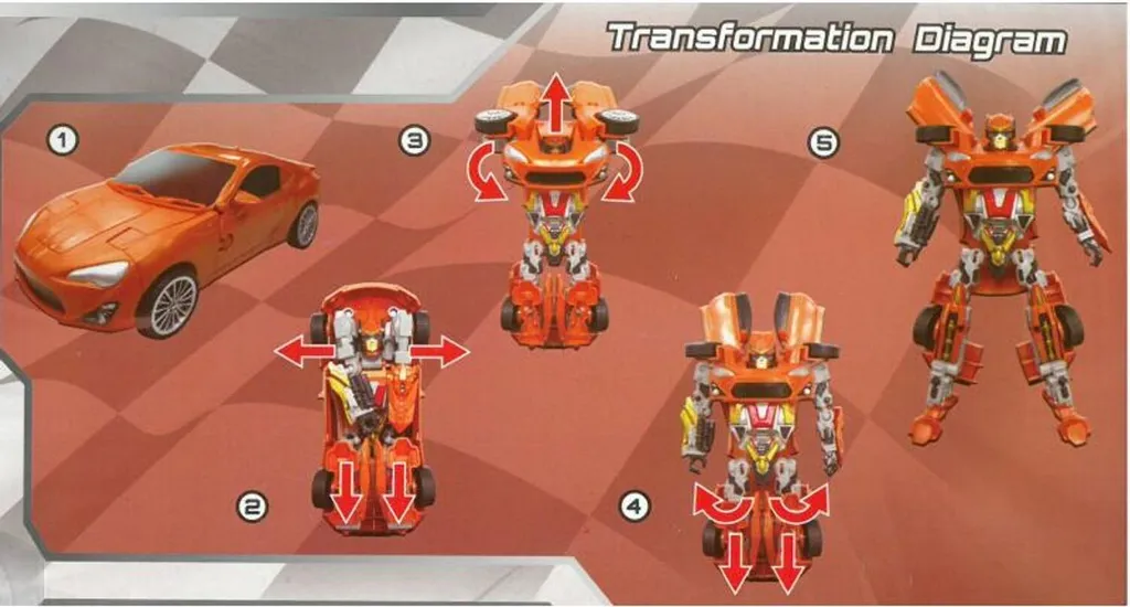 Robot Transformateur Toyota 86 : Jouet Incassable et Lumineux Enfant