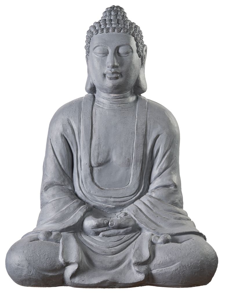 Buddha sitzend Meditation Gartenfigur Deko Feng Shui 