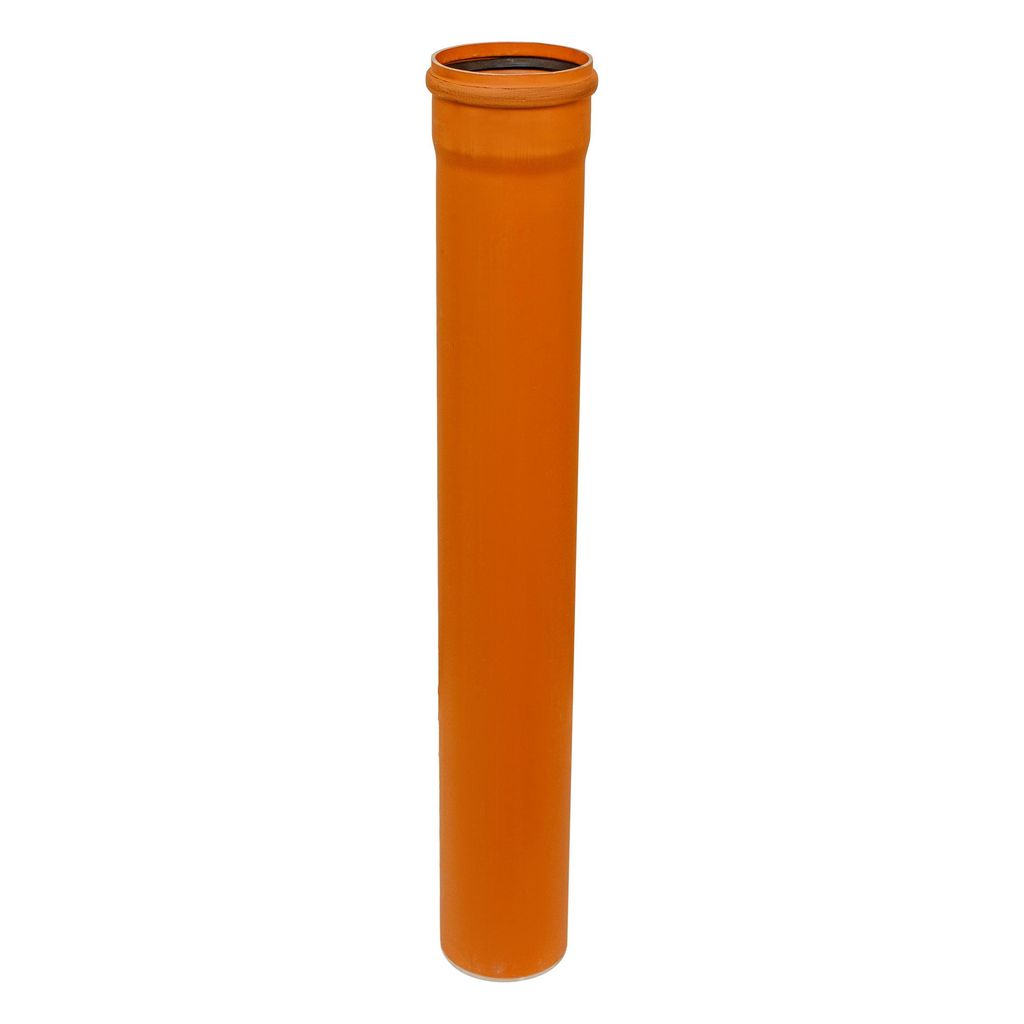 ScarMaxx - KG Rohr - Rohr DN 160 - 18x18x109,5cm - Abwasserrohr aus Kunststoff - mit Steckmuffe und Gummidichtring - für eine effektive Abwasseren...