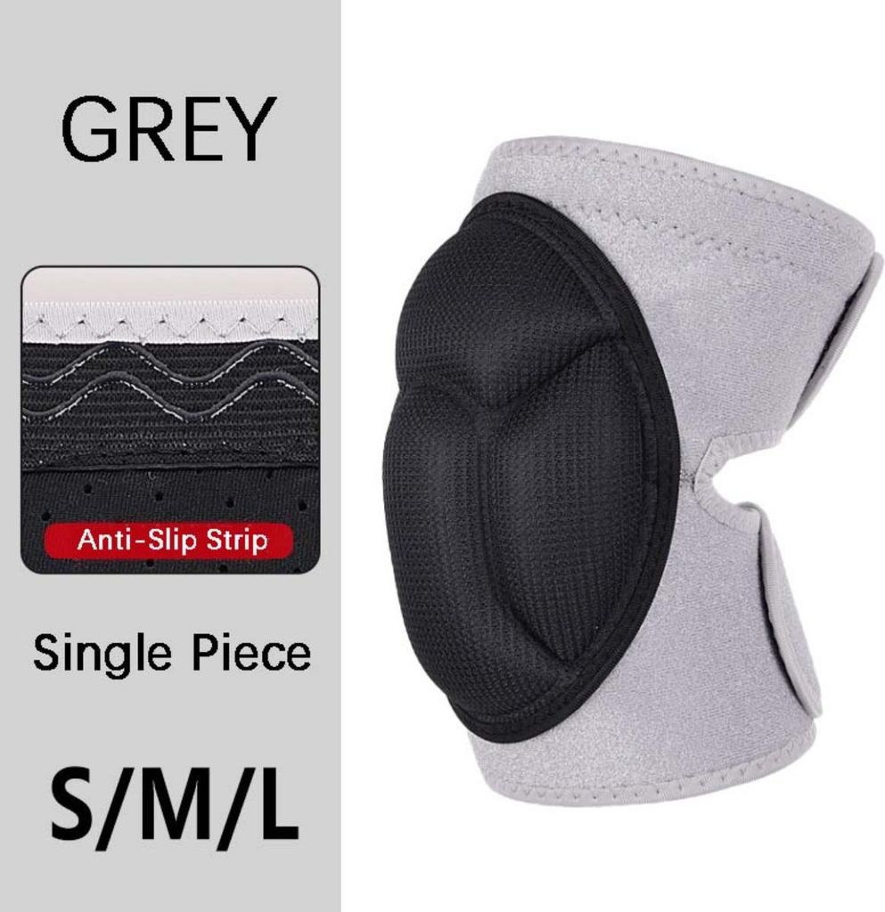 INF Schildkröten Knieschützer: Atmungsaktive Schaumstoff Knieprotektoren für Sport Grau M