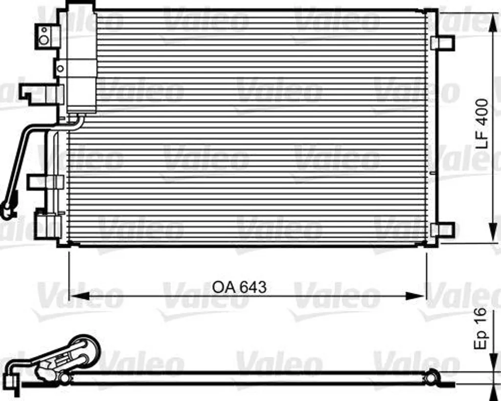 Valeo 814010 Condenseur de Climatisation OE 92100BR40A pour Qashqai