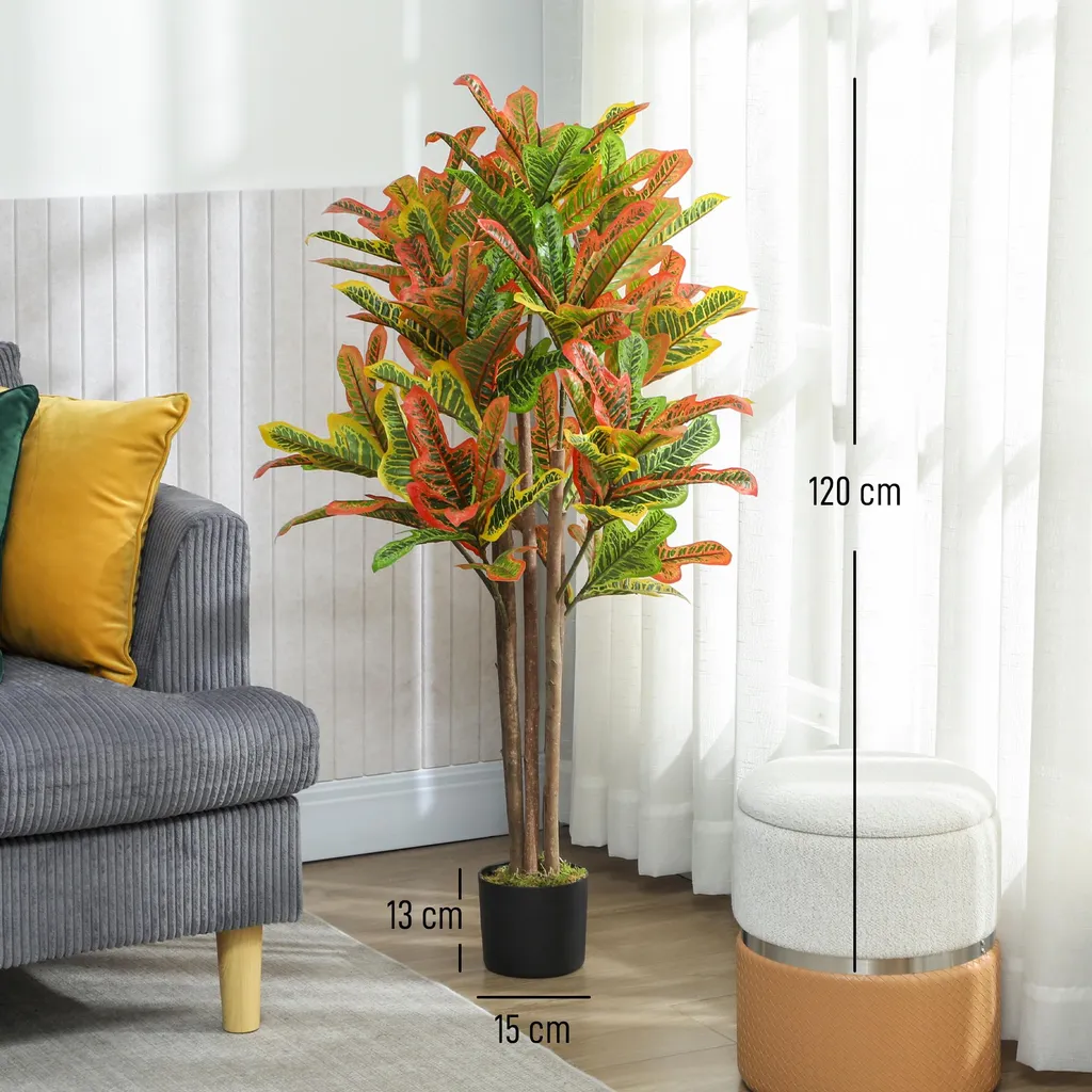 Plante artificielle 120cm : solution déco sans arrosage vert militaire - 3