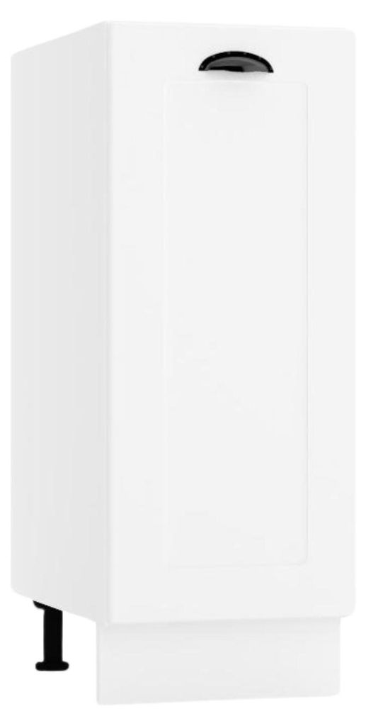 Küchenunterschrank Weiß - 30 cm - Universelle Frontmontage - ohne Arbeitsplatte - Soft-Close-Mechanismus
