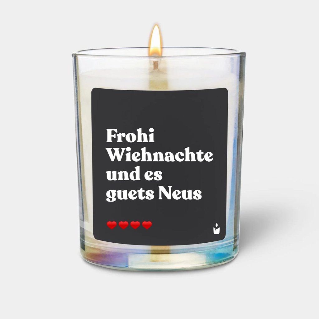 ChattyCandles Duftkerze Flowery Frohi Wiehnachte und es guets Neus