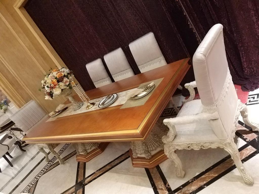 Klassischer Barock Stil Stuhl Leder Lehnstuhl Lehn Stühle Leder Polster Neu