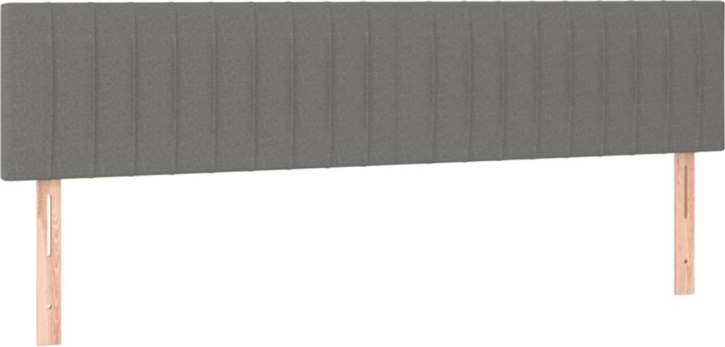 vidaXL Kopfteile Dunkelgrau 160x5x78/88 cm Stoff
