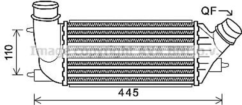 PRASCO CNA4270 Ladeluftkühler LLK für FIAT Scudo (270, 272) Turbo Intercooler