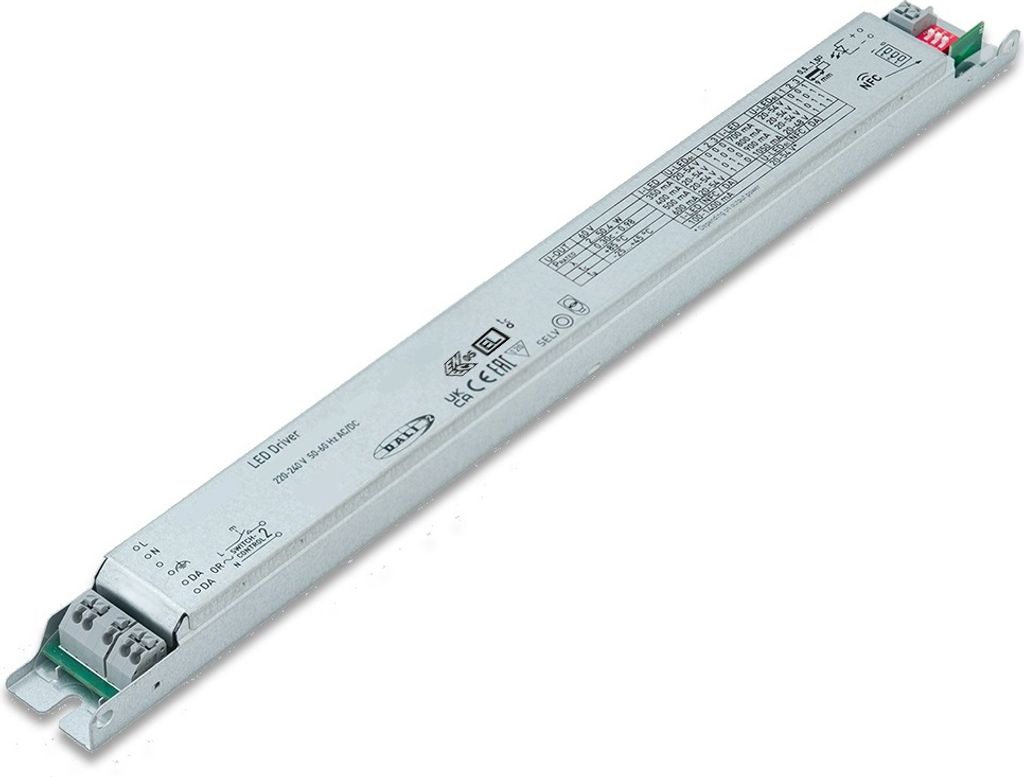 LED-Netzteil CC für QUICK-FIXdc 2-50W 100-1050mA 20-54V DALI dimmbar NFC linear einstellbarer Strom 350mA-1050mA per Dip-Schalter