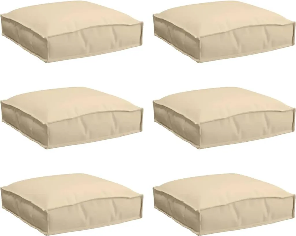 vidaXL Cuscini 6 pz Beige 40x40x8 cm Tessuto Oxford - Set Premium Online
