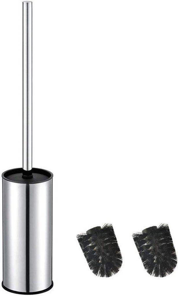 Stainless steel toilet brush set - chrome bathroom accessory - 1 piece