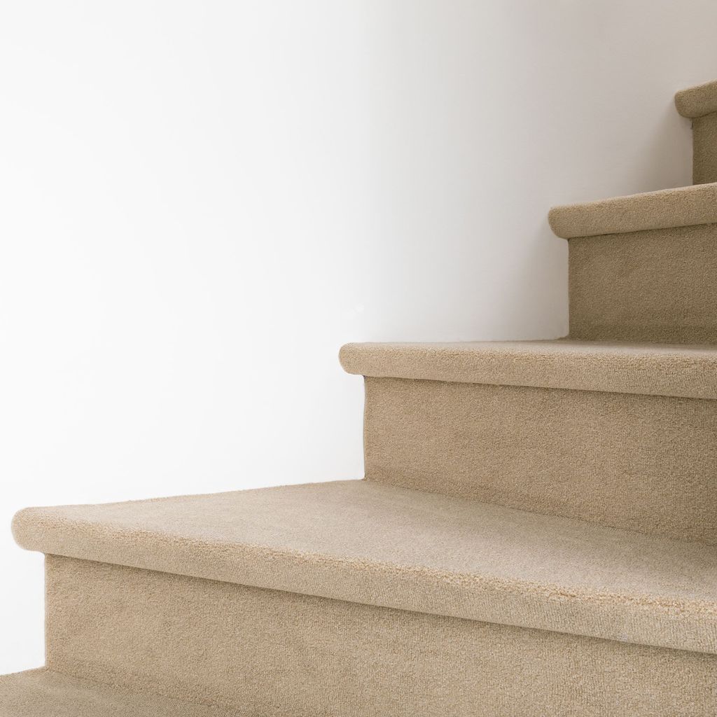 Steffensmeier Velours Teppichboden Messina Meterware | Auslegware für Treppen Flur Wohnzimmer Schlafzimmer | Beige, Größe: 400x700 cm