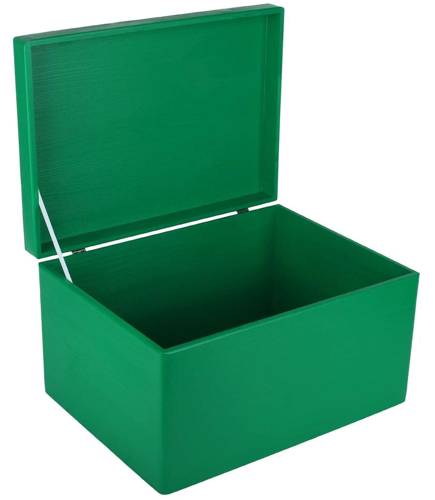 Caja de madera con tapa Creative Deco XXL verde, 40 x 30 x Imagen del producto 