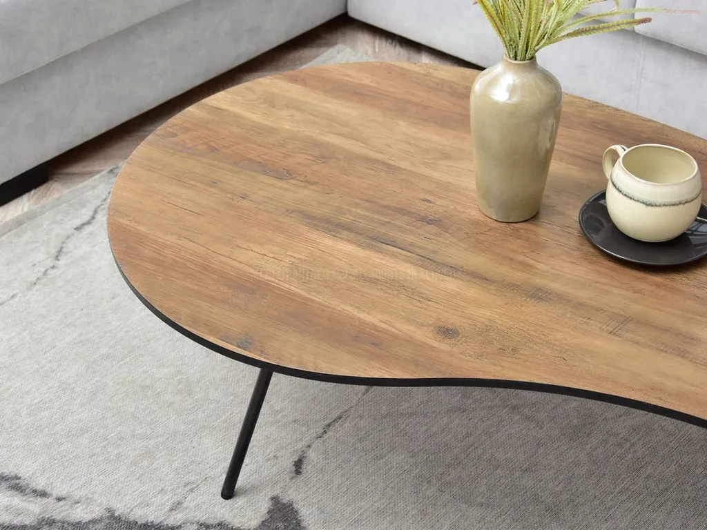 Table basse LEONID pour salon moderne : l'alliance noyer et noir mat - 3