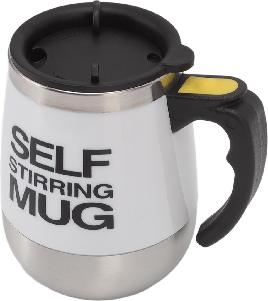 Automatische Rhrbecher 400 ml Edelstahl Liner Batterie betriebener elektrischer Mischbecher fr Reisebro Wei? wei?