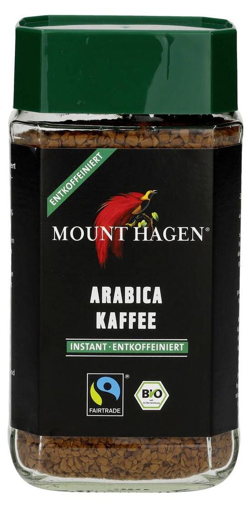Mount Hagen Bio Arabica Kaffee Instant entkoffeiniert 100g Produktbild 