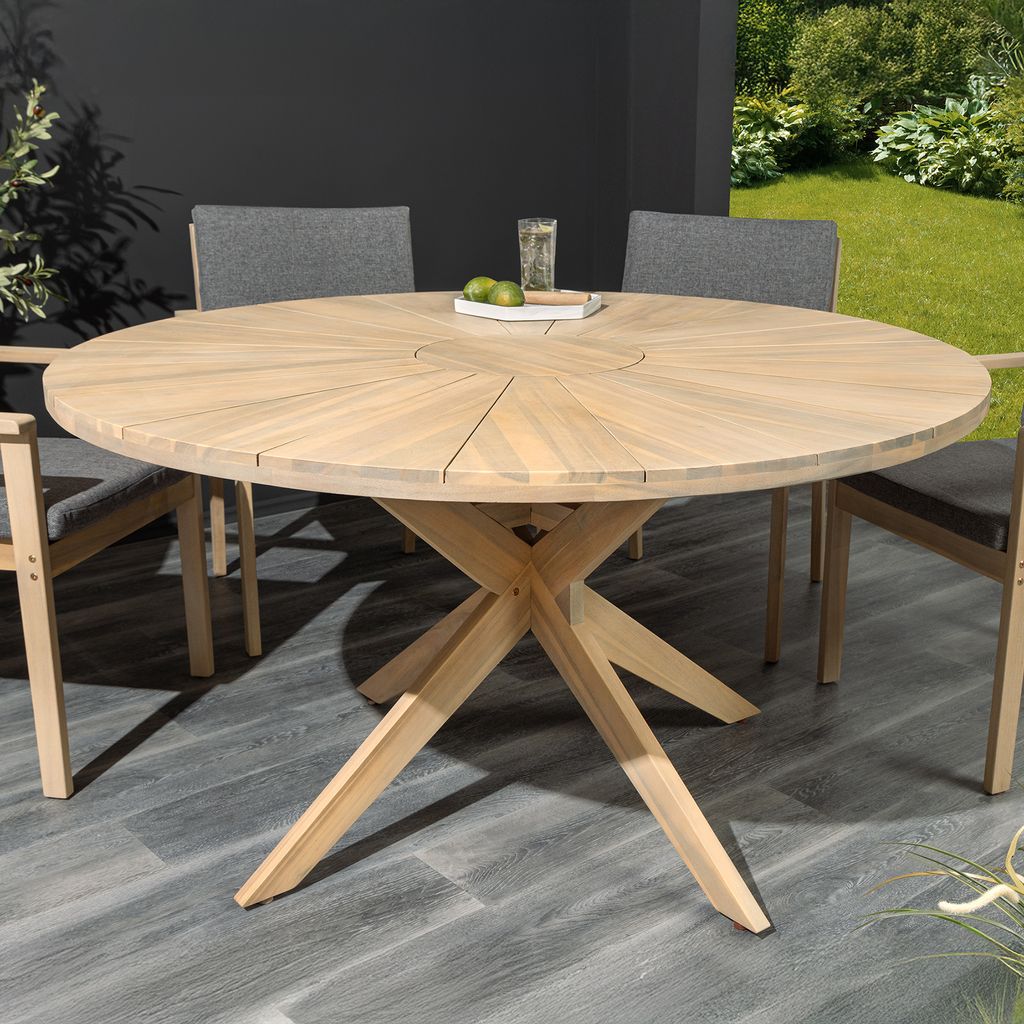 riess-ambiente Runder Gartentisch KOPENHAGEN 140cm natur Produktbild 