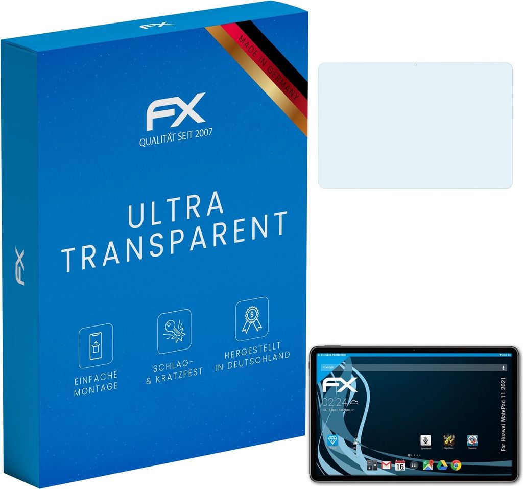 atFoliX FX-Clear 2x Schutzfolie kompatibel mit Huawei MatePad 11 (2021) Displayschutzfolie