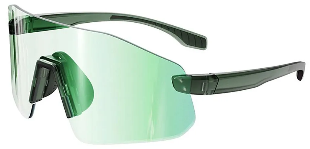 Lunettes de soleil sport VeyRey Dhur monture verte verres verts UV400