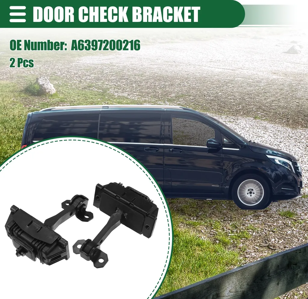 Arrêt de porte Mercedes Vito W639 butée de retenue en métal noir 2pcs