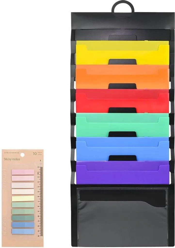 Rangement mural vertical 6 cases pour fournitures école et bureau