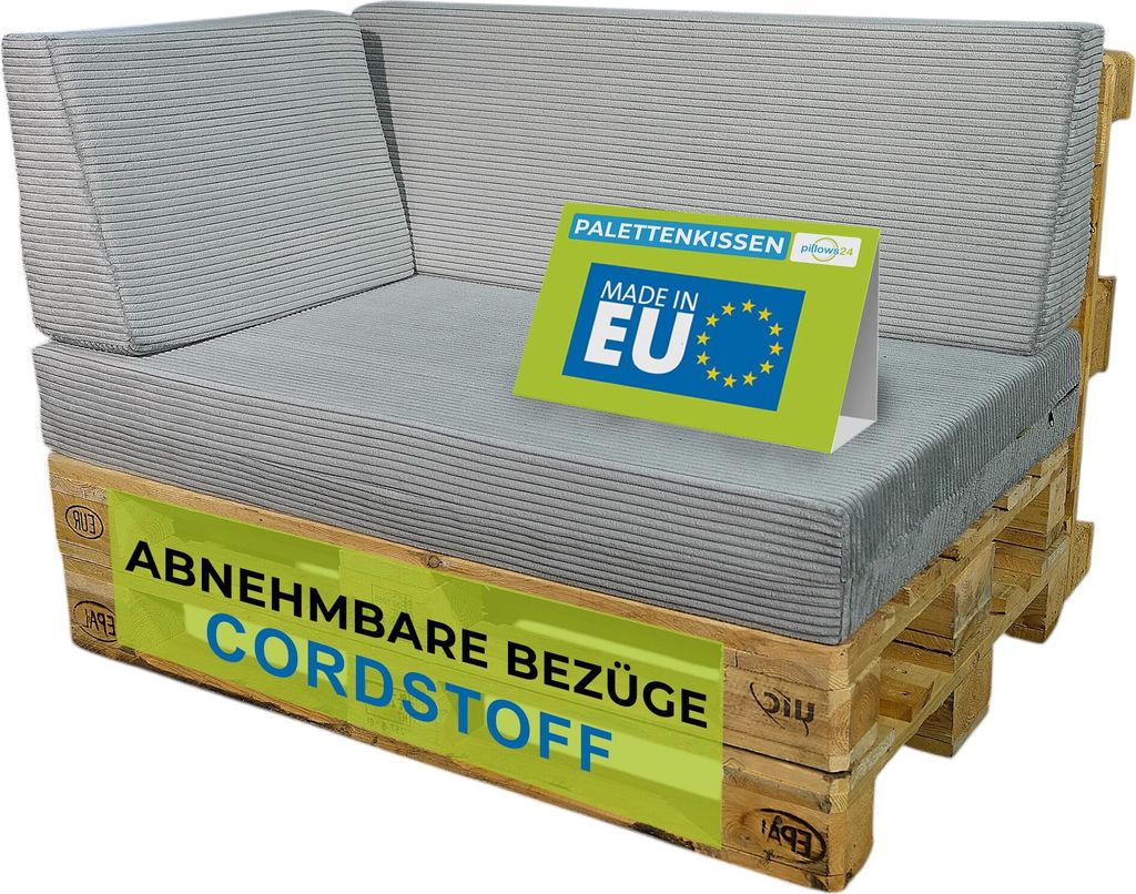 Pillows24 - Palettenkissen 3-teiliges Set aus Cordstoff | Produktbild 