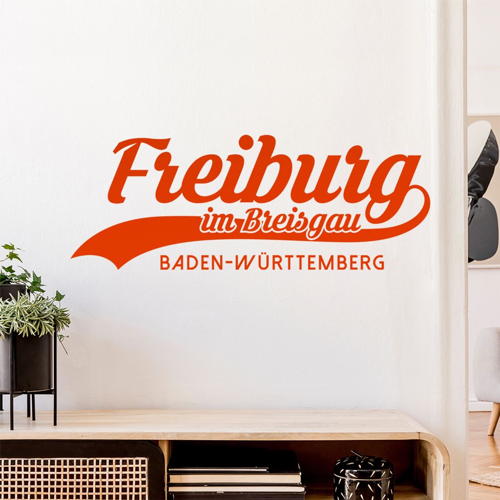 Freiburg Baden-Württemberg Wandtattoo Wandaufkleber Wall Sticker - Dekoration, Küche, Wohnzimmer, Schlafzimmer, Badezimmer