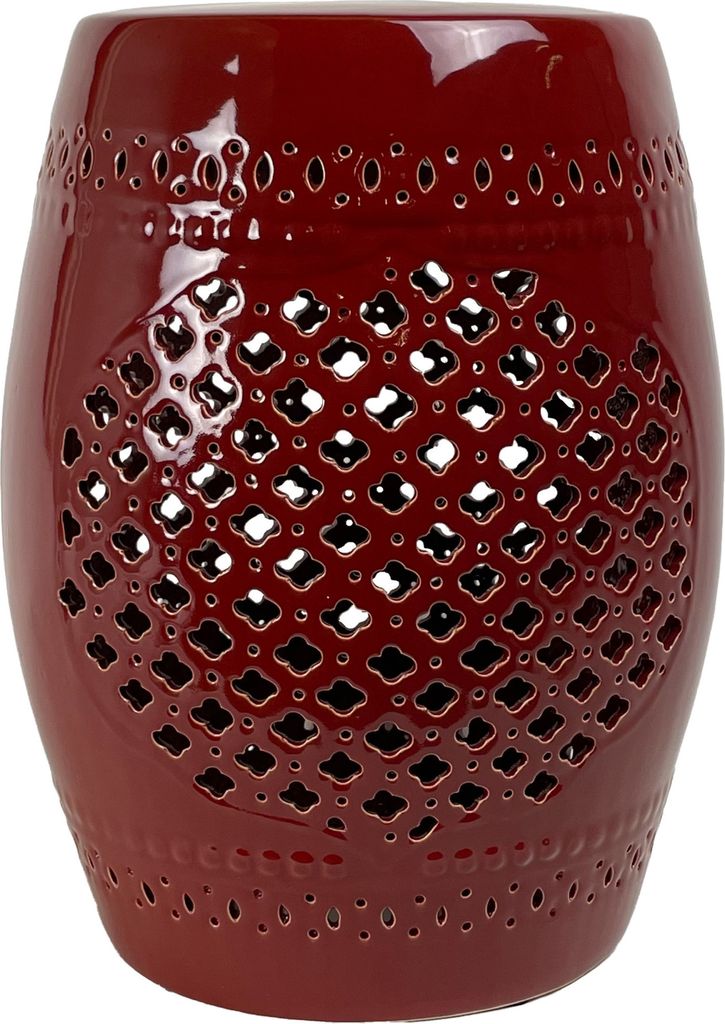 Safavieh Midnight Kiss Gartenhocker Aus Keramik - Dunkelblau, Dekorativ Für Terrasse & Wohnzimmer