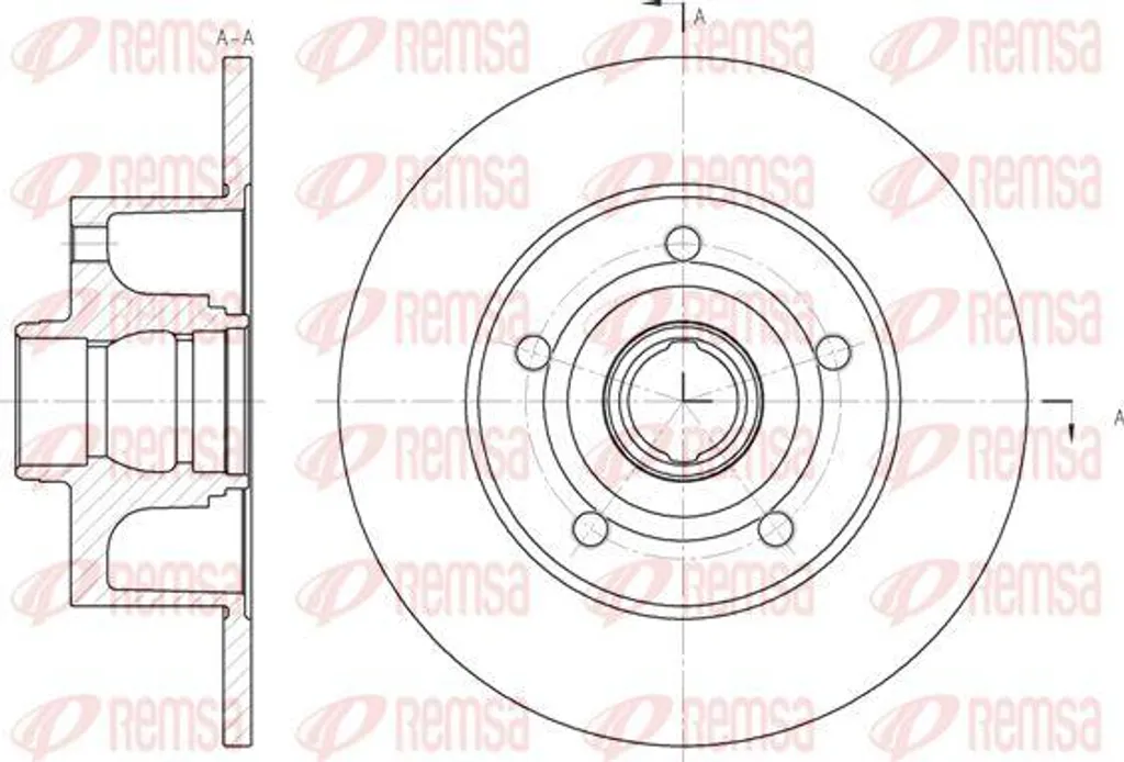 Disque de frein REMSA 6431.00 haute performance OE 8D0615301B 22mm
