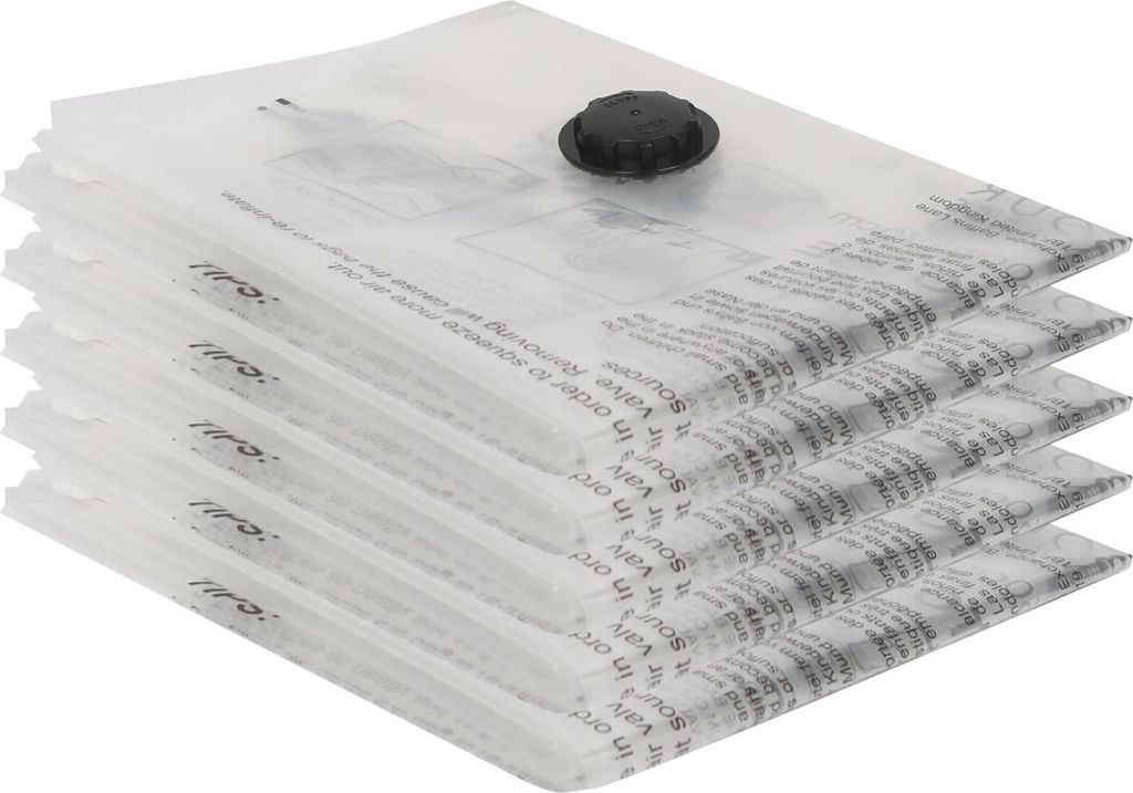 Harbour Housewares Vakuum-Aufbewahrungsbeutel – Mittel (50 x 70 cm) – Weiß – 5er-Pack