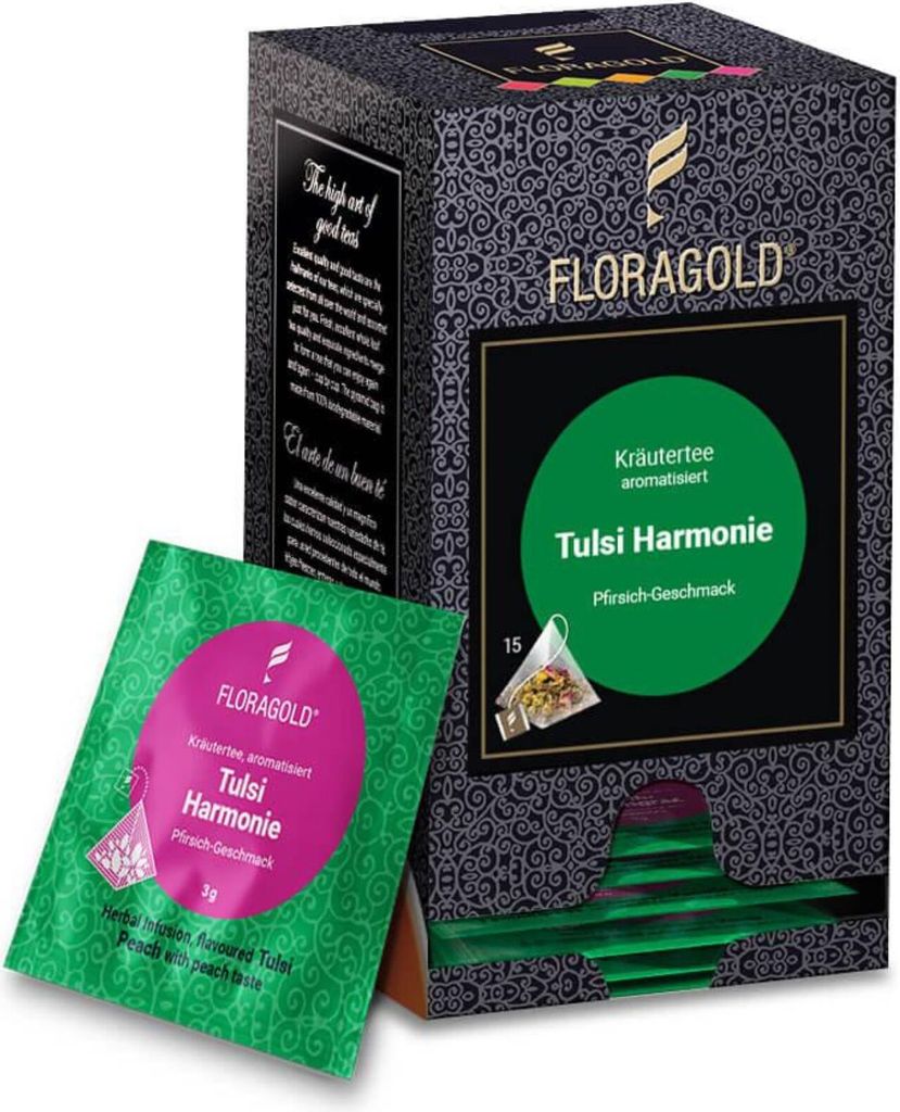Floragold Kräutertee Tulsi Harmonie, 15er Pyramidenbeutel Produktbild 