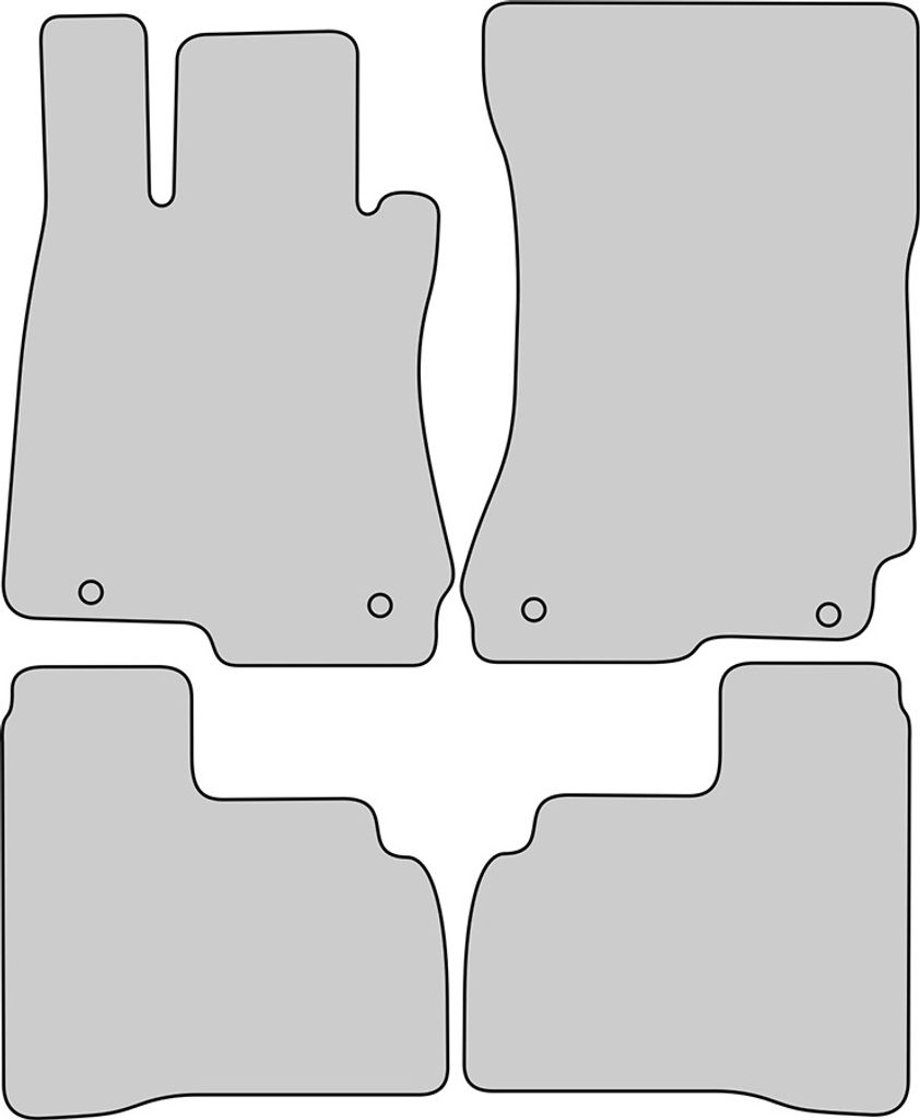 Luxus Fußmatten für Mercedes S-Klasse W221 Bj. 09/2005-2013