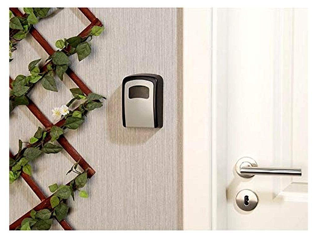 Kleiner Schlüsseltresor zur Wandmontage: Mini-Schlüssel-Safe aus 1-mm-Aluminium mit Zahlenschloss