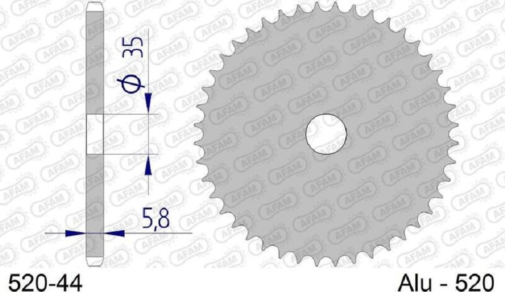 AFAM Kettenrad Alu Standard - 520
