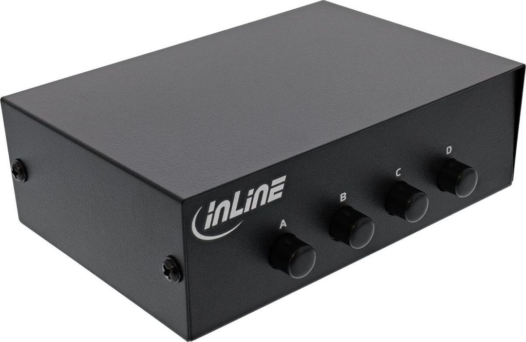 InLine Seriell-Umschalter manuell 4-fach, RS232, 9-polig Sub-D
