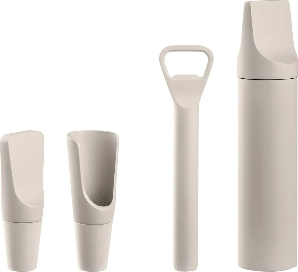 Blomus ILO Wine Set Moonbeam 4 Pezzi - Accessori Vino in Acciaio Inox