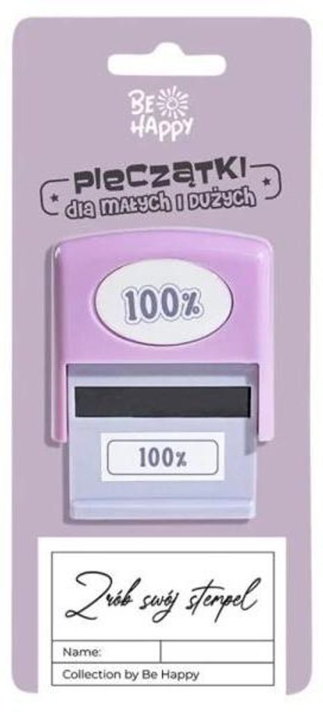 Stempel mit Aufschrift – Stempel 100 % – Be-Happy Gifts