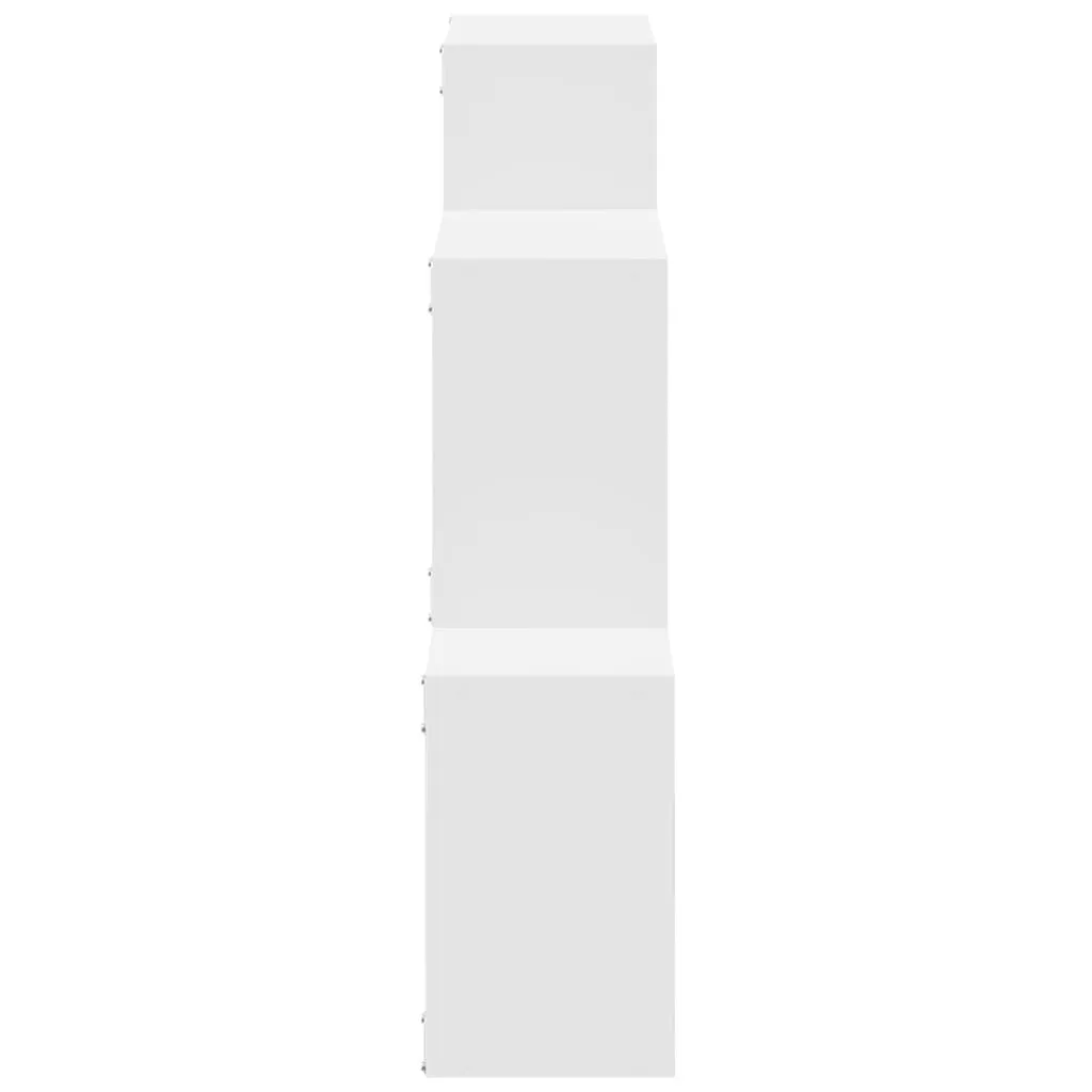 Armadio a muro moderno 78x18x71 cm Bianco - Mobile Design in Legno - 5